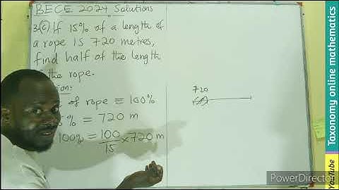 BECE 2024 || Percentages || Question No. 3 (c) Paper 2