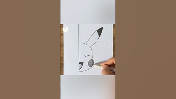 Cute Pikachu drawing ♥️ #drawing #pencilsketch #drawingtutorial #youtubeshorts #artvideo #shorts