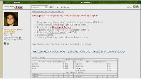 How to Post Ikariam Combat Report