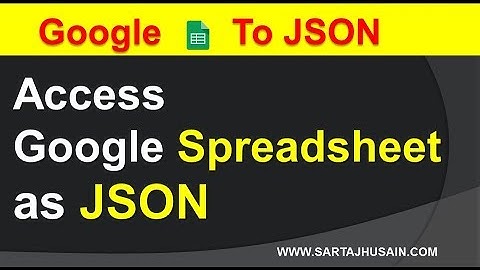 Access Google Spreadsheet as JSON. Method 1