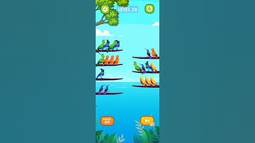 Bird Sort Puzzle: 🐦🦜Level #24 Gameplay (Android, iOS) #Youtube  Shorts #PlayGo!