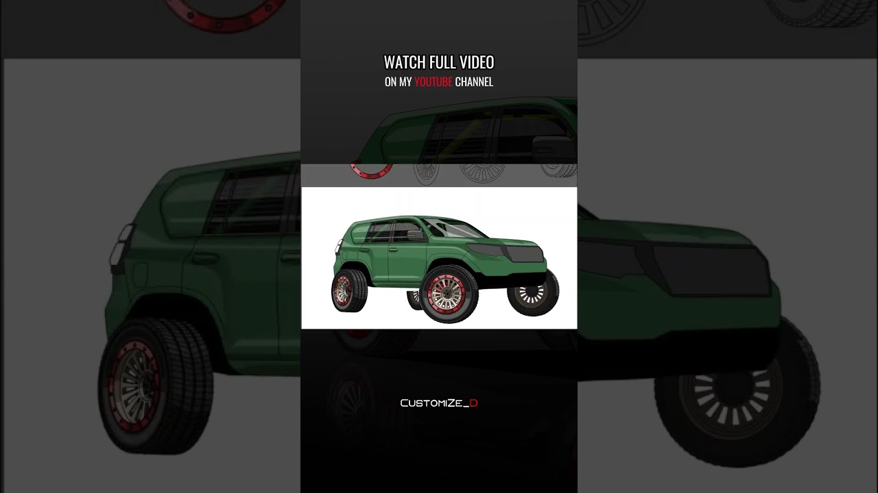 Toyota Landcruiser Prado 150 Illustration | Modified | Adobe Illustrator Tutorial | Speed Art 