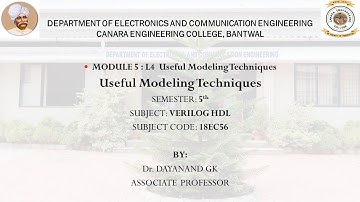 VTU Verilog HDL 18EC56 M5 L4 useful mod tech