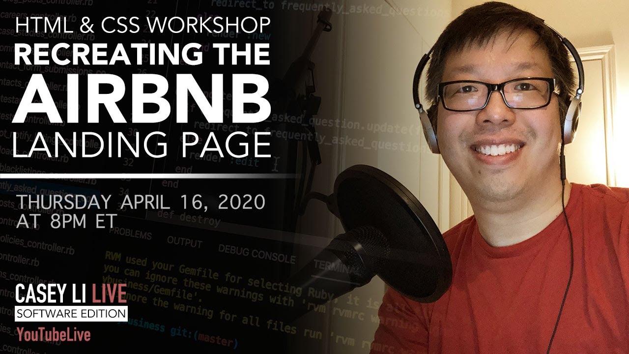 🔴 Recreating the AirBNB Landing Page Casey Li Live Software Edition 2020.04.16 YouTube