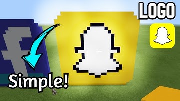 Minecraft: How To Create The Snapchat Logo | Simple! | Tutorial (2020)