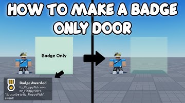 HOW TO MAKE A BADGE ONLY DOOR | Roblox Studio Tutorial