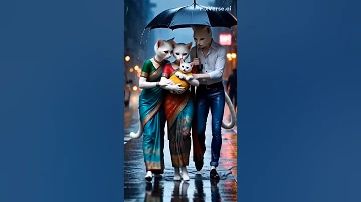 Cute kitten With Parents 😻😺 #cat #catstory #petlovers #ytshortsindia #catlovers #aiart #ai