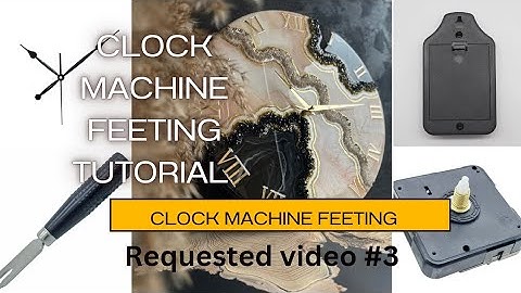 How to fit machine on resin wall Clock machine fitting tutorial/Resin art#elegancecrafted#resinart