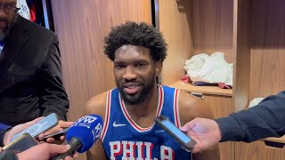 Joel Embiid reacts to James Harden trade and his comments about the 76ers