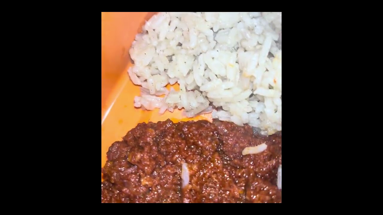 Corn beef and white Rice