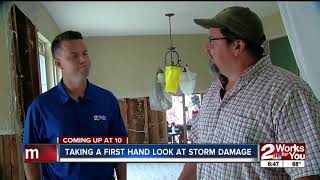Chief Meteorologist Mike Collier takes a first hand look at storm damage