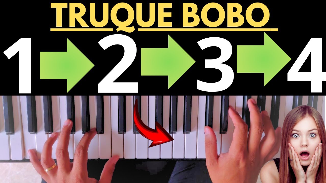 TRUQUE BOBO DO 1234 - ISSO FAZ QUAQUER UM TOCAR BEM!!! ATE INICIANTE DO ZERO /como tocar teclado