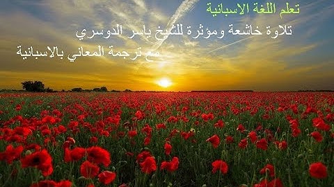 .تلاوة خاشعة و جد مؤثرة  من سورة الزمر بصوت الشيخ ياسر الدوسري مع الترجمة بالاسبانية