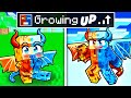 GROWING UP as an ELEMENTAL DRAGON in Minecraft!