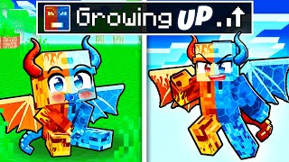 GROWING UP as an ELEMENTAL DRAGON in Minecraft! screenshot 2