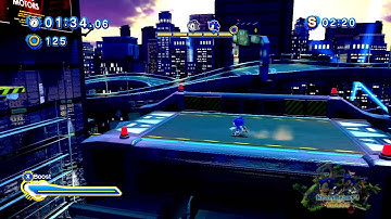 Sonic Generations 100% Walkthrough [Missions] - Speed Highway Modern - Doppelganger Race