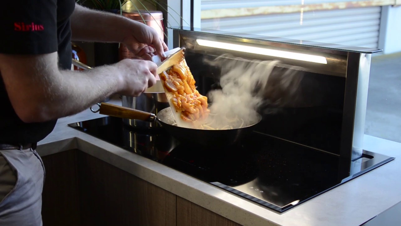 sirius induction cooktop with downdraft