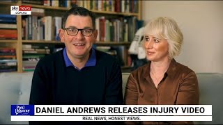 Daniel Andrews delivered a 'full pitch for re-election' in video message discussing injury