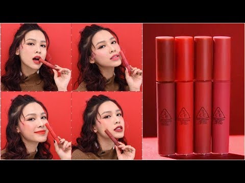 Review & Swatch | 3CE Stylenanda Velvet Lip Tint ( English Sub )