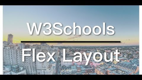 Flexbox Responsive Layout - W3Schools How To Video 02