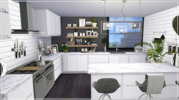 The Sims 4| Apartment Build | Monochrome Rooftop Apartment  + CC Links