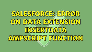 Salesforce: Error on data extension InsertData AMPScript function