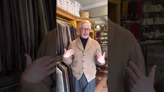 Camel hair shawl collar cardigan