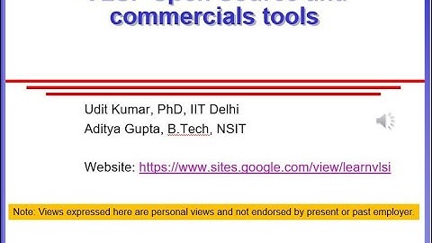 VLSI Open Source and Commercial tools