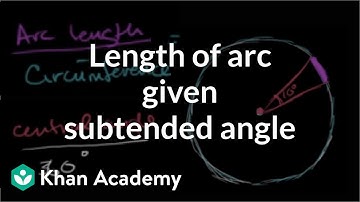Length of an arc that subtends a central angle | Circles | Geometry | Khan Academy