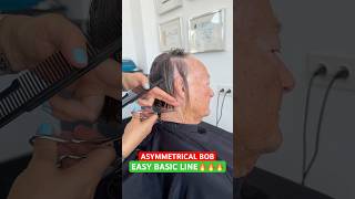 ASYMMETRICAL BOB EASY BASIC LINE: Complete Tutorial Linked Below! 🔥🔥🔥