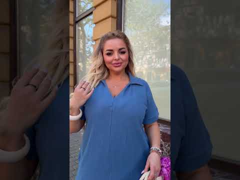 Молодіжна легка стильна сукня вільного крою з мусліну, сукня міді, великі розміри 50-64 Батал., видео 1