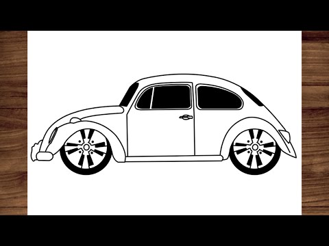 COMO DESENHAR UM CARRO FUSCA REBAIXADO