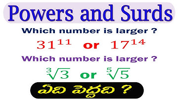 Comparison of Powers and Surds I Easy way to compare large numbers I Useful to all Competitive Exams