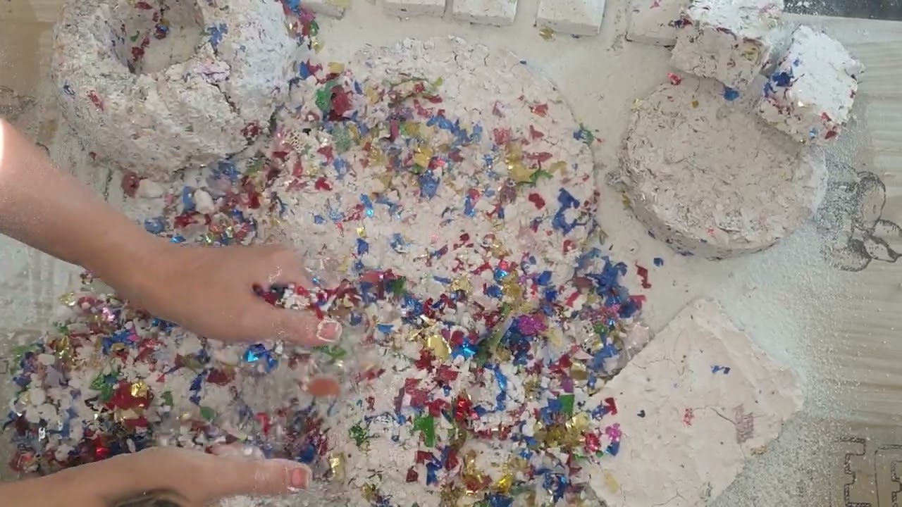 confetti crush #asmr #gymchalk #satisfying #asmrsounds #gymchalkreforms #confetti