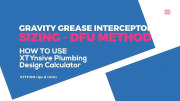 Gravity Grease Interceptor DFU Sizing Method Using Excel (Tagalog)