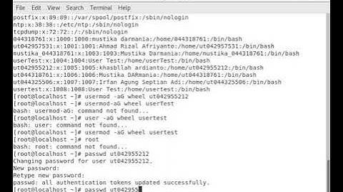 TUGAS 1 ADMINISTRASI SERVER SOAL NOMOR 5 PENJELASAN GANTI PASSWORD USER NIM
