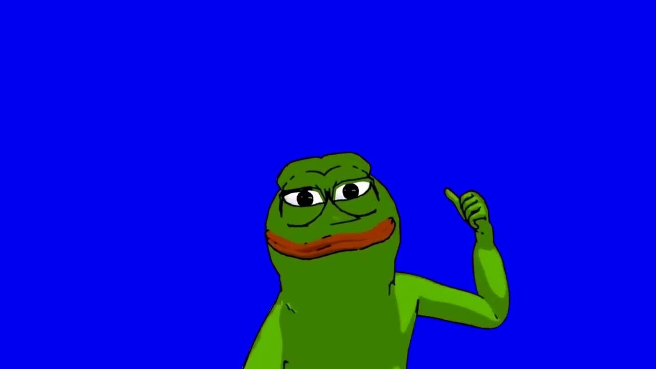 [Chroma Key] Pepe the Frog (Pointing) - Blue Screen - YouTube