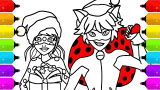 Magical Miraculous Ladybug & Adrien Christmas Coloring 🎄🎁✨ Presents and Festive Surprises! by Coloring GAMEPLAY TV 10,224 views 5 months ago 8 minutes, 15 seconds