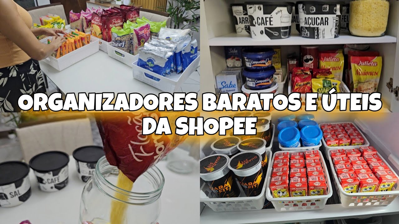 PARECE OUTRA COZINHA COM ESSES ORGANIZADORES DA SHOPEE 😱 TUDO SIMPLES MAIS ORGANIZADO COM MUITO AMOR