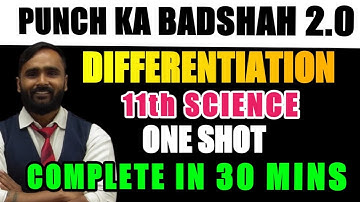 9.DIFFERENTIATION|11TH SCIENCE|MATHEMATICS|ONE SHOT|PRADEEP GIRI SIR