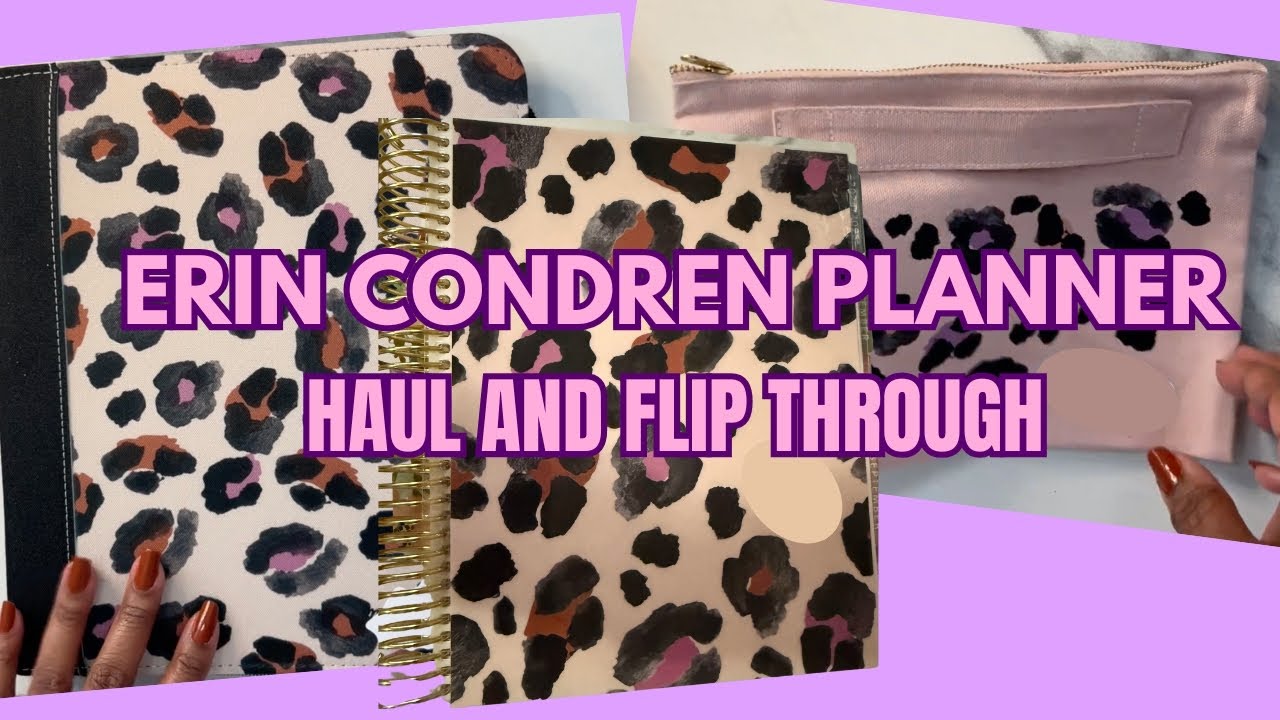 Love the print erin condren 18 month planner haul and flip through