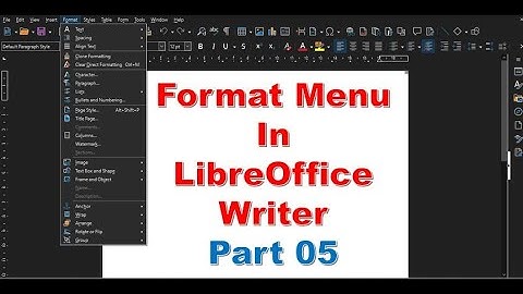 Format menu Page Style, Title Page, Comment | LibreOffice Writer Part 21