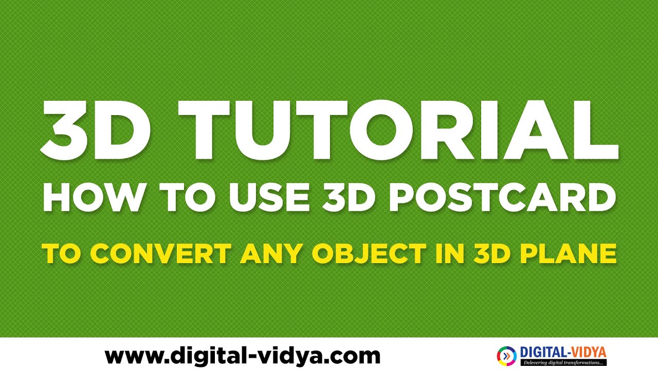 3d Tutorial 3d Postcard Effect YouTube