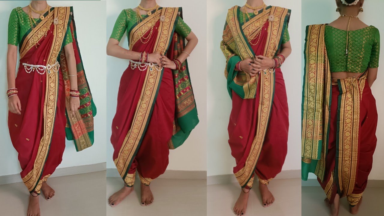 How to drape Cotton Saree in Dhoti Style / Dhoti style Saree Draping  @Grooming with Utkarsha 