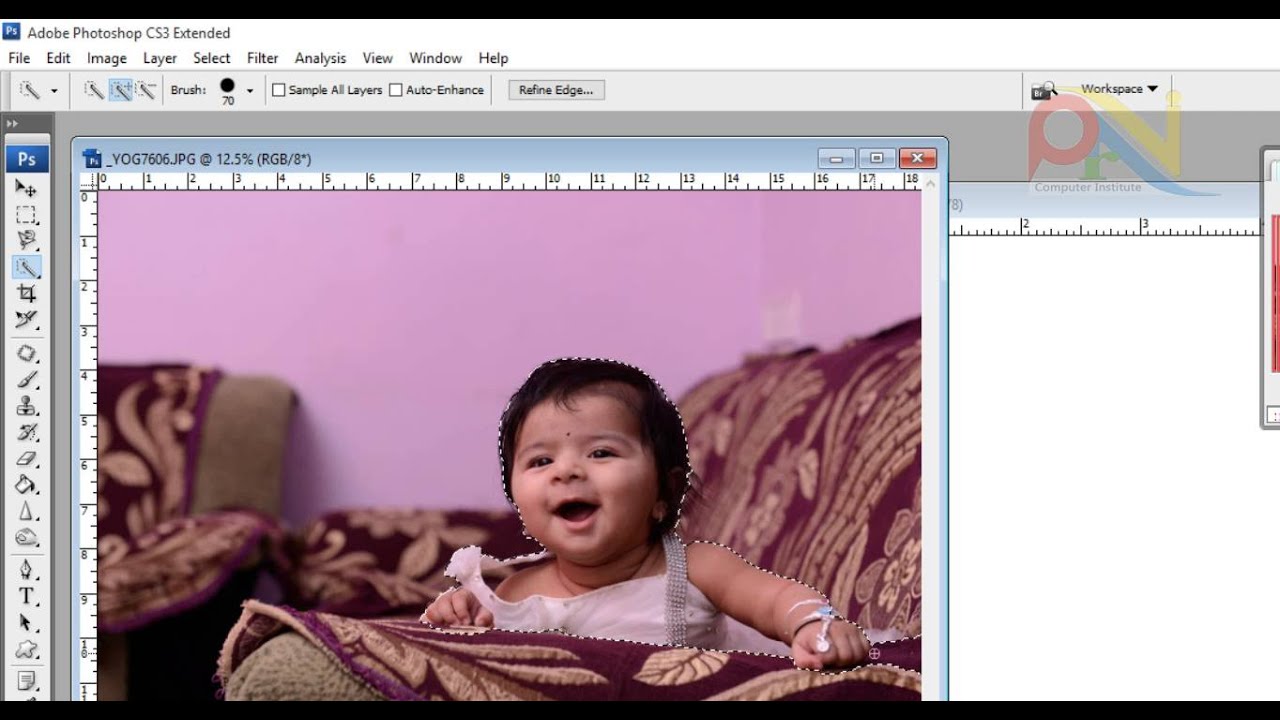 Marathi Photoshop CS 3 E-Learning Selection Tool Gallery----Quick Selection Tool
