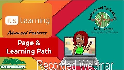 itsLearning Advanced: Creating a Page & Learning Path