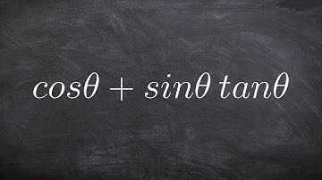 How to simplify a trig expression