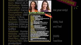 Sutton Foster | Sutton Foster bio #celebritybio #shorts #musical