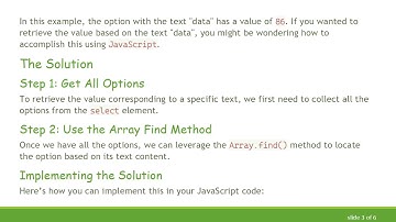 How to Get the Corresponding Value of a Text Option in JavaScript