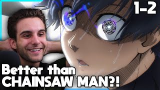Blue Lock is the BEST ANIME OF THE SEASON | Blue Lock Episode 1 and 2 Blind Reaction